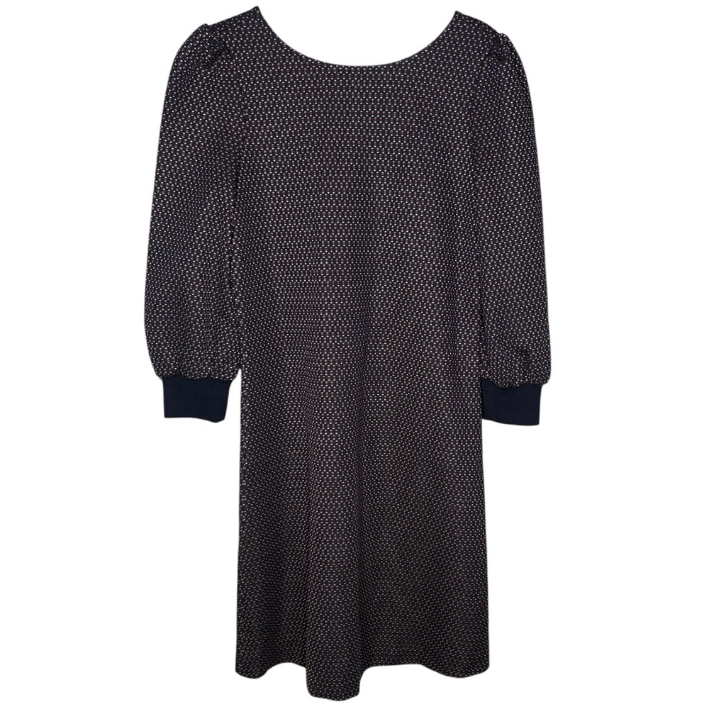 MaxMara Long Sleeve Dress navy blue red white puff sleeve Max & Co size xs